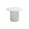 Tavolo basso rotondo scandinavo bianco