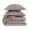 Housse De Couette 100% Coton Opale - Taie Carrée Incluse - Taille 140x200 Cm - Qualité 57 Fils/cm² - 6