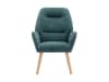 Fauteuil droit bleu canard