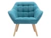 Fauteuil droit bleu turquoise