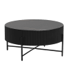 Tavolo basso rotondo scandinavo nero