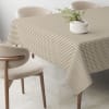 Mantel vichy pequeño taupe teflonado confeccionado 260x140cm