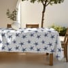 Nappe anti-taches 100% coton bleu 200x155 cm