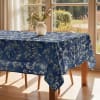 Mantel antimanchas 100% algodón azul 200x155 cm