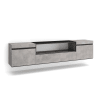 Mueble tv efecto madera cemento 200x35x45cm colgado