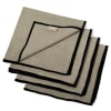 Servilletas (x4) lino natural / negro 45x45