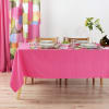 Mantel liso 100% lino fucsia 100x155 cm