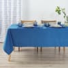 Mantel liso 100% lino azul cielo 155x155 cm