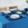 Mantel individual lino 100% azul (x2)