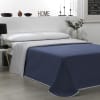 Colcha bicolor reversible azul/gris cama 150cm