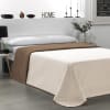 Colcha bicolor reversible beige/marrón cama 150cm