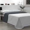 Colcha bicolor reversible gris/antracita cama 150cm