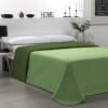 Colcha bicolor reversible oliva/botella cama 150cm