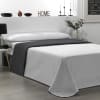 Colcha bicolor reversible gris/negro cama 150cm