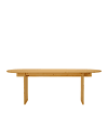 Mesa de comedor de madera de abeto en color marrón claro, 200cm