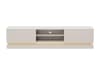 Meuble TV effet bois beige et blanc