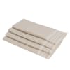 Servilletas (x4) algodón beige lino 45x45