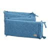 Tour de lit en coton Bio Oeko-Tex 170 cm motif pois en relief bleu