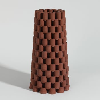 Lot de 3 Cache-Pots en Métal Effy 18cm Marron
