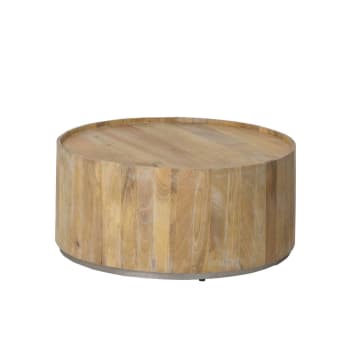 Mykonos - Table basse en bois marron 90 cm