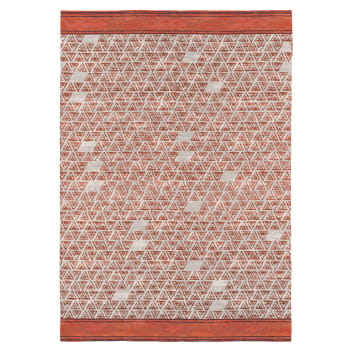 EINAR - Tapis décoratif en coton en impression digital rouge 160X230 cm