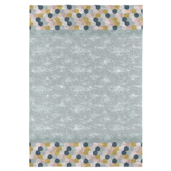 MONROVIA - Tapis décoratif en coton en impression digital gris 160x230 cm