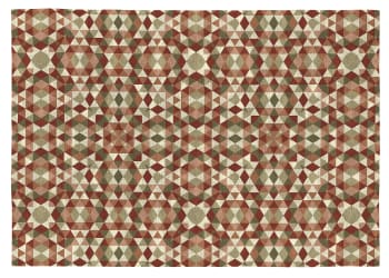 ARIA - Tapis décoratif en coton en impression digital marron 120x170