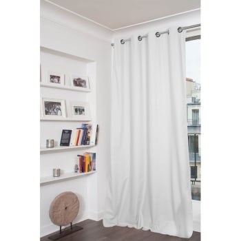 Tenda Oscurante Forest Hill Con Effetto Lino E Occhielli - Bianco 108x96 Cm - Ideale Per Bloccare Luce E Raggi UV - 2