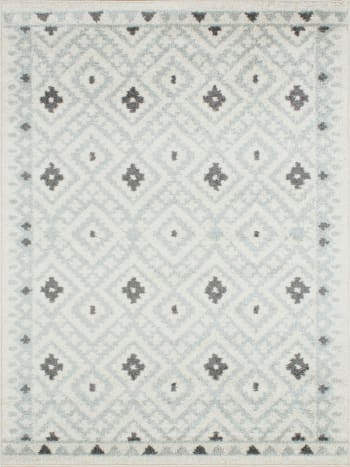 MEZA - Tapis moderne motif géométrique gris - 120x160