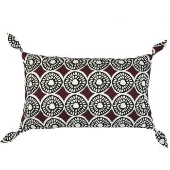 Boubou - Housse de coussin coton 50x30 prune