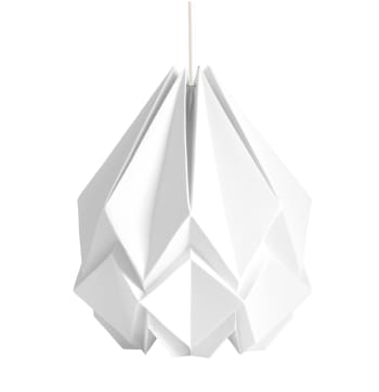 HANAHI - Suspension origami couleur unie en papier taille M