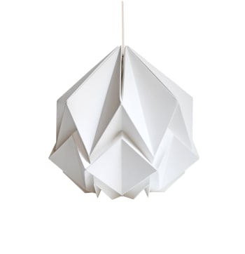 HANAHI - Suspension origami couleur unie en papier taille S