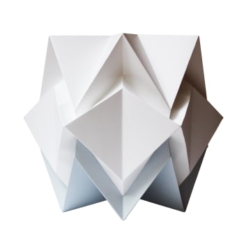 HIKARI - Lampe de table origami bicolore en papier taille S