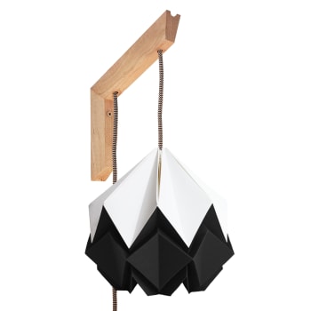 MOKUZAI - Applique murale en bois et suspension origami en papier