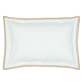 ASTOR - Taie d'oreiller bicolore unie en coton 50x75