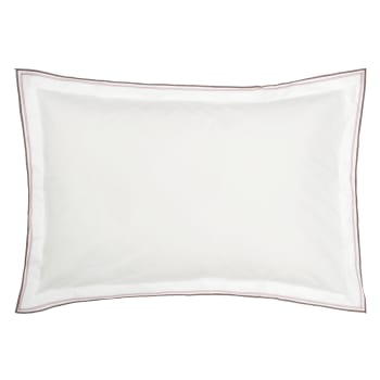 ASTOR - Taie d'oreiller bicolore unie en coton 50x75