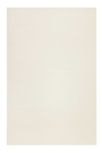 California - Alfombra tejida lisa atemporal color marfil 170x120