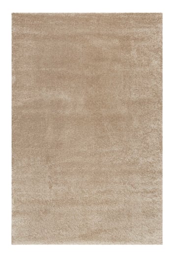 California - Tapis uni intemporel beige sable pour salon/chambre 170x120