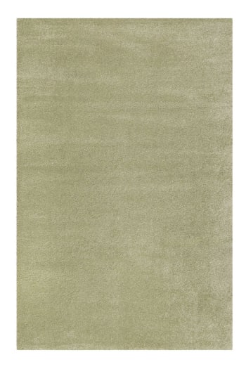 California - Tapis uni intemporel vert pistache pour salon, chambre 290x200
