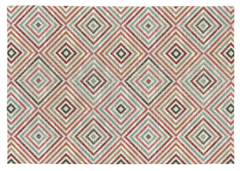 VIENA - Tapis décoratif en coton en impression digital mulricolore 80x150 cm