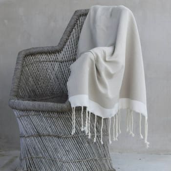 Plaid Chevron-sherpa, jaune moutarde l.130 x L.170 cm | Leroy Merlin