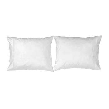 CASUAL TO - 2 fundas de almohada de algodón 50x75 cm blanco