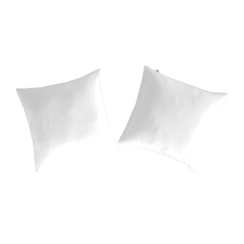 CASUAL TO - 2 Fundas de almohada de algodón 65x65 cm blanco