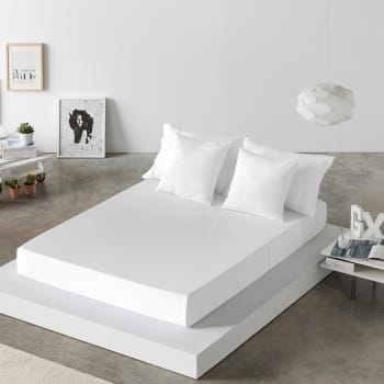 CASUAL DDL - Drap de lit en coton blanc 250x280