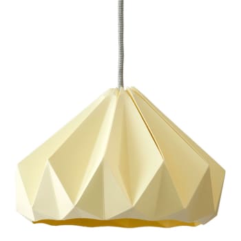CHESNUT - Suspension origami jaune canari 28cm