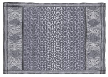 STEINAR - Alfombra decorativa de algodón con impresión digital azul 200x290 cm