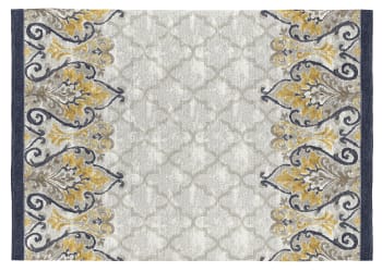 INDIRA - Tapis décoratif en coton en impression digital beige 160x230 cm