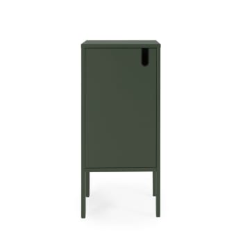 Uno - Petit meuble de rangement en bois H89cm vert kaki
