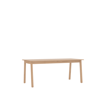 SELVA - Table en bois massif de hêtre des Pyrénées,  plateau 180x80 cm