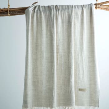 LAY - Plaid de algodón 130x170 cm gris perla